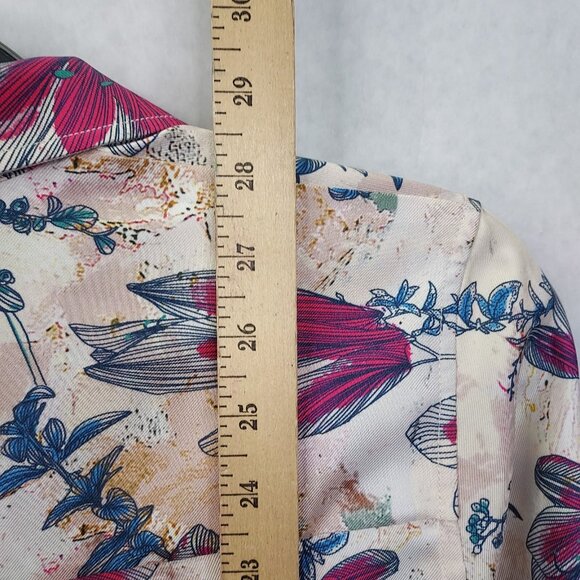 Peter Millar Button Up Silk Shirt Women's S Pink Floral Long Sleeve Blouse NEW - Picture 15 of 16